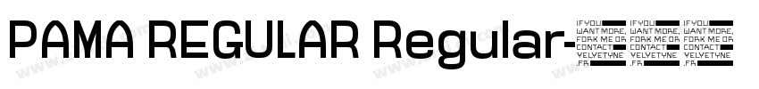 PAMA REGULAR Regular字体转换